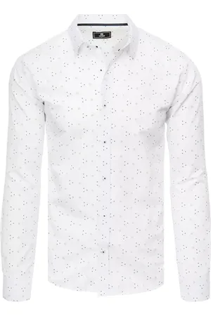 Basics from Amsterdam Pánská bílá košile se vzorem DX2446