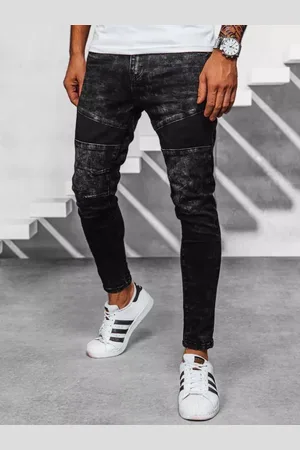 Basics from Amsterdam Černé pánské džínové kalhoty UX3939