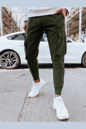 Basics from Amsterdam Tmavé khaki tepláky s kapsami UX4304