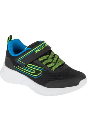 Skechers Černé dětské tenisky s modro-zelenými detaily Dynamatic - Swift Tread 405112L-BBLM