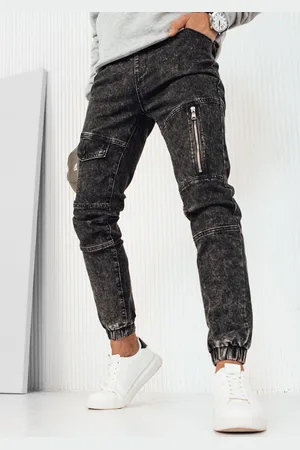 Basics from Amsterdam Černé pánské džínové kalhoty jogger UX3944