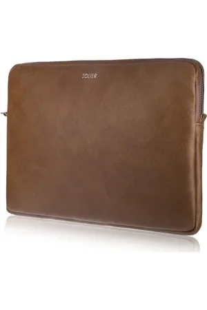 Solier Kožené hnědé pouzdro na notebook 13"