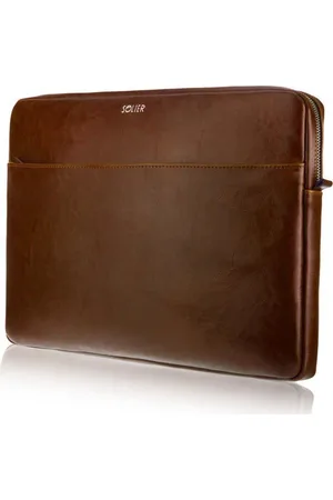 Solier Hnědé kožené pouzdro pro notebook 15" SA24A 15CALI VINTAGE BROWN
