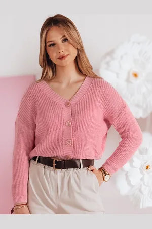 Basics from Amsterdam Růžový dámský svetr s knoflíky SWEETDREAM MY2460