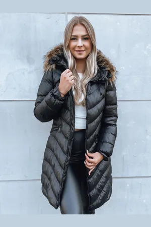 Basics from Amsterdam Černý delší prošívaný kabát GLAMOUR FUSION TY3890