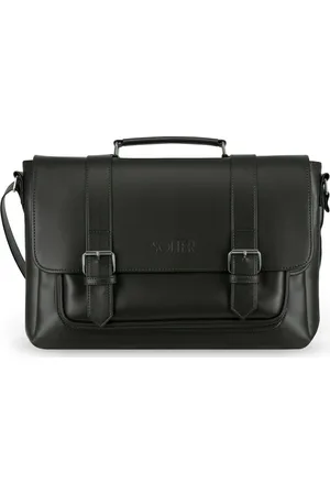 Solier Elegantní pánská černá taška na notebook S25 BLACK