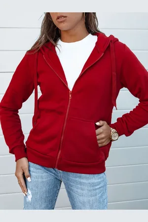 Basics from Amsterdam Červená mikina na zip VICTORIA BY1321