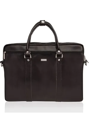 Solier Pánská kožená hnědá taška (SL03 dark brown)