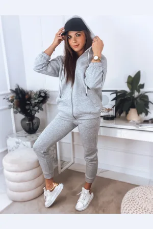 Basics from Amsterdam Šedá souprava tepláků a mikiny na zip AMILIA PREMIUM AY0778
