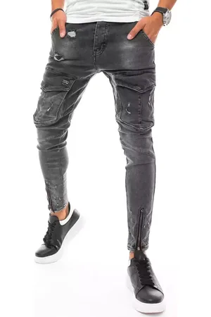Basics from Amsterdam Šedé džíny s kapsami UX3288