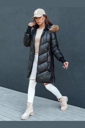 Basics from Amsterdam Černá delší prošívaná bunda LAGOON TY4499
