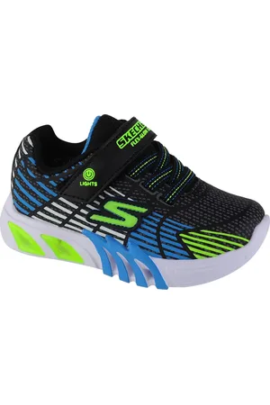 Skechers Černo-modré svítící tenisky Flex-Glow Elite 400135N-BBLM
