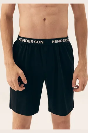 HENDERSON BARACCO Pánské černé pyžamové kraťasy Select 42697 M-2XL