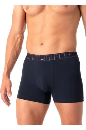 Key Pánské boxerky s károvanou gumou v pase MXH 407 A25 M-2XL