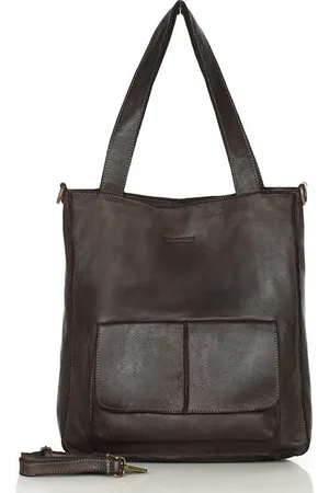 Marco mazzini Tmavě dámská kožená shopper kabelka (v234c)