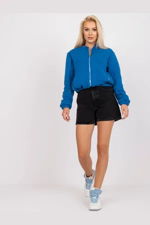 RUE PARIS Modrý prošívaný bomber Haiti -RV-KR-006.16-blue