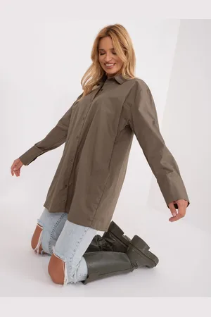 Basics from Amsterdam Khaki prodloužená košile -BA-KS-0378.60-khaki