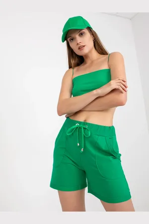 BASIC FEEL GOOD Zelené pohodlné šortky RV-SN-7984.60-green