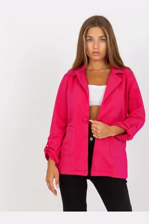 RUE PARIS Fuchsiové ležérní sako RV-MA-8071.19P-fuchsia