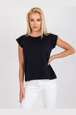 BASIC FEEL GOOD Tmavě modré dámské tričko s krátkými rukávy RV-TS-4833.32P-dark blue