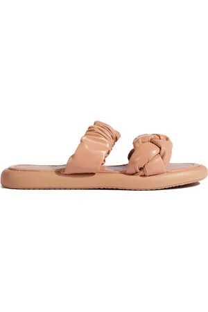 SHELOVET Stylové béžové ploché dámské pantofle TC-1230KH