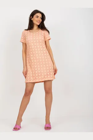 Basics from Amsterdam Meruňkové minišaty se vzorem hvězd LK-SK-1119.96-apricot