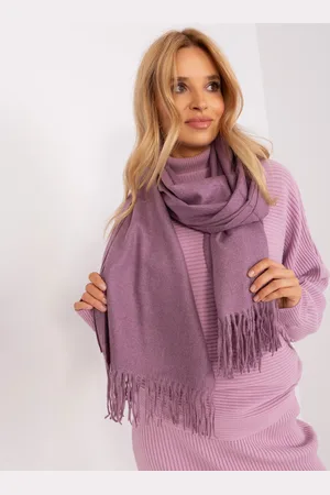 Italy Moda Fialová šála se střapcemi AT-SZ-23185.93P-viollet