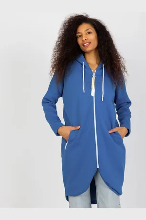 RELEVANCE Tmavě modrá dlouhá mikina na zip RV-BL-4742.20P-dark blue