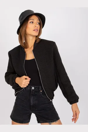 RUE PARIS Černý prošívaný bomber Haiti -RV-KR-006.16-black