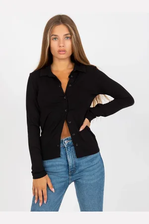 RUE PARIS Černá ležérní košile RV-KS-7999.12P-black