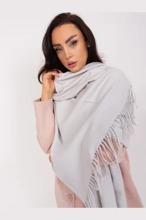 Italy Moda Světle šedá šála s třásněmi AT-SZ-23185.73P-light grey