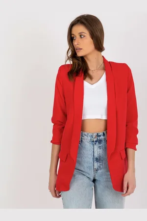 Italy Moda Červené elegantní sako DHJ-MA-7684.15P-red