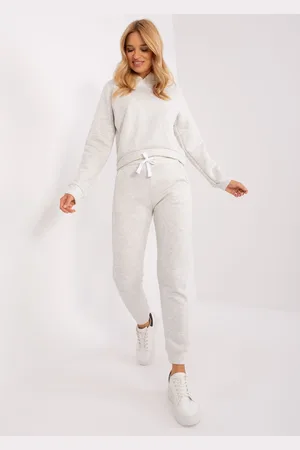 Basics from Amsterdam Světle šedá tepláková souprava s kapucí EM-KMPL-629-1.99P-light grey