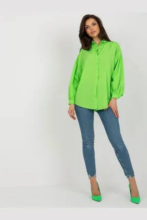 Basics from Amsterdam Světle zelená košile s nabíranými rukávy -TO-KS-7134.92P-světle zelená