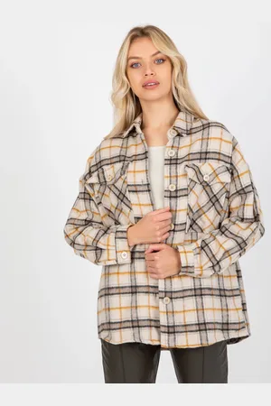 Basics from Amsterdam Béžová flanelová košile -DN-KS-3967.92-beige
