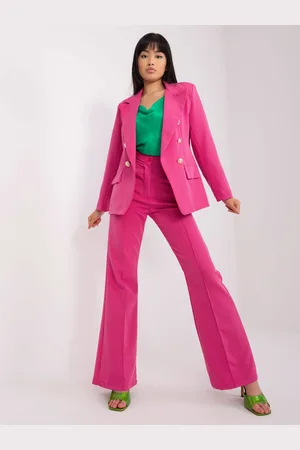 Italy Moda Tmavě růžový komplet kalhot a saka -DHJ-KMPL-17162.05-dark pink