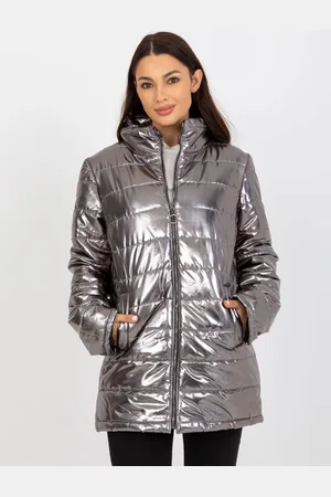 Basics from Amsterdam Stříbrná prošívaná zimní bunda LK-KR-507846.79P-silver