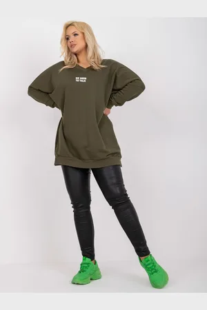 RELEVANCE Khaki tunika se zipem na zádech -RV-TU-7278.81P-khaki