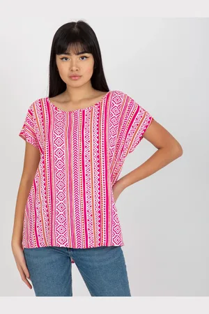 Sublevel Bílo-růžové tričko se vzorem -white-pink