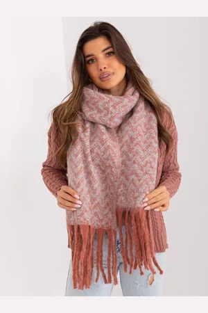 Italy Moda Meruňková vzorovaná šála s třásněmi AT-SZ-23125.75-orange