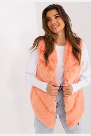 Italy Moda Kožešinová vesta AT-KZ-2349.00P-peach