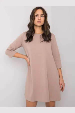 RUE PARIS Béžové mini šaty Jamelia s krajkou na zádech RV-SK-7321.70-beige