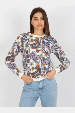 Basics from Amsterdam Smetanová vzorovaná mikina -TO-BL-2702.19-ecru