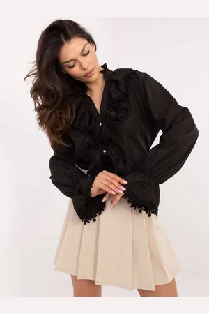 Basics from Amsterdam Dámská košile s volány LK-KS-509519.85-black