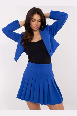 Italy Moda Kobaltově modrá dámská plisovaná sukně DHJ-SD-8792.68-blue