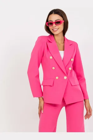 Italy Moda Neonově růžové elegantní sako DHJ-MA-15555.00P-dark pink