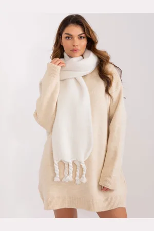 Italy Moda šála s třásněmi -AT-SZ-2313502.47P-ecru