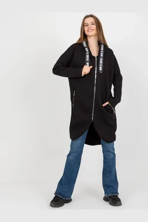 RELEVANCE Černá dlouhá mikina na zip RV-BL-6683.00P-black