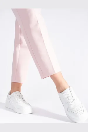 SHELOVET Bílé sneakersy na platformě 23707W