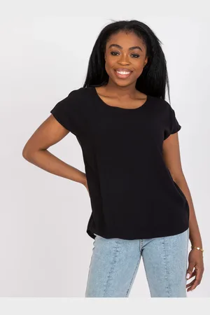 Sublevel Černá ležérní halenka s krátkým rukávem -D73761W10978G-black
